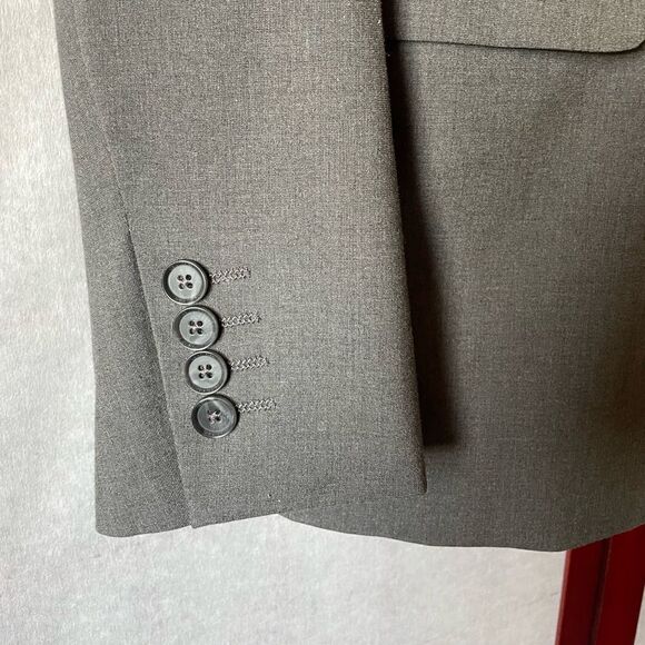 Calvin Klein Infinite Slim Fit Gray Lined Single Breasted Blazer (Size: Medium) - Picture 8 of 12